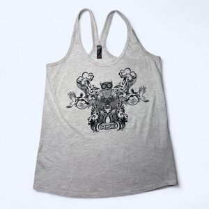 District "RISE" Graphic Racerback Tank Top Size S